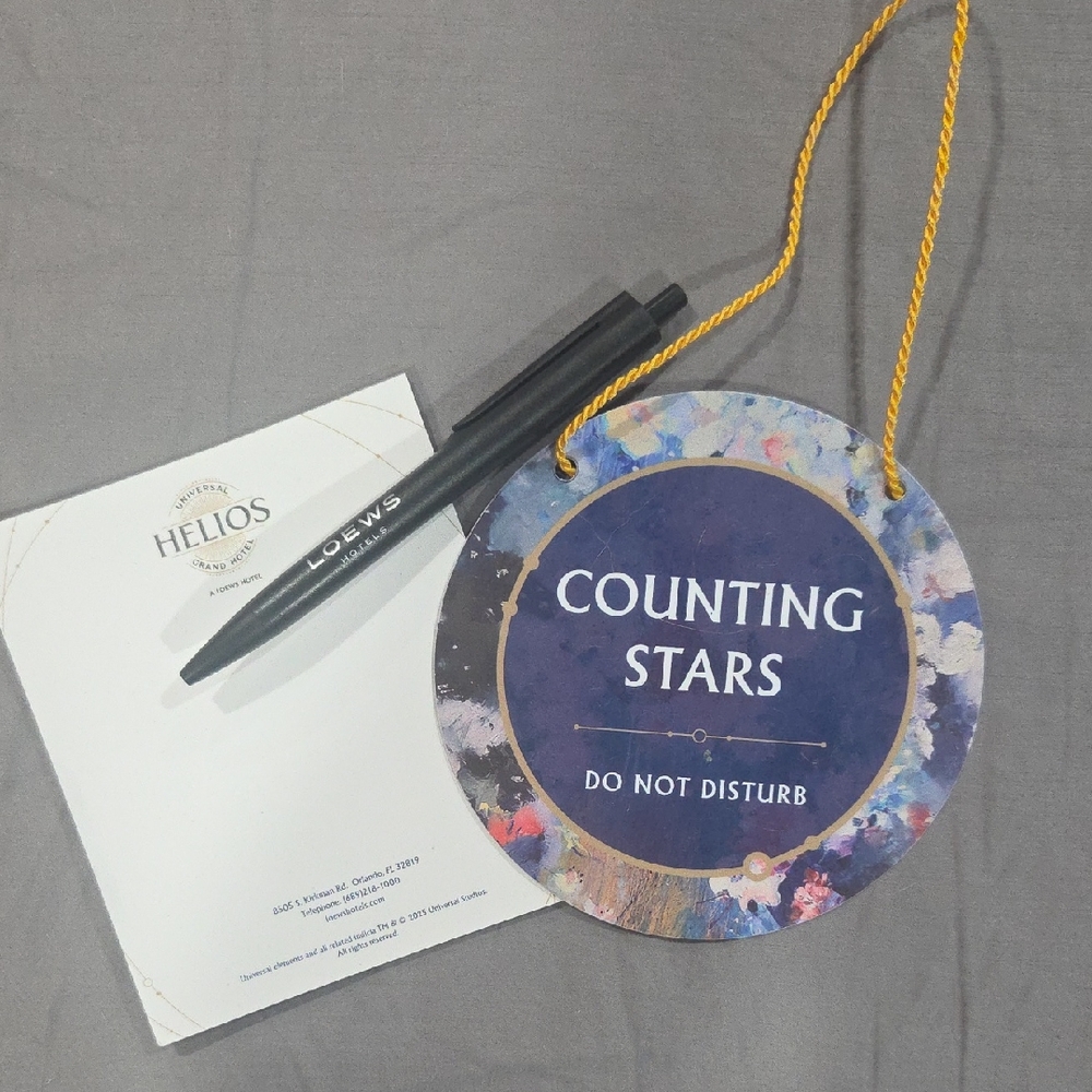 Epic Universe Helios Grand Hotel Memorabilia - Pen, Pad And Door Hangar